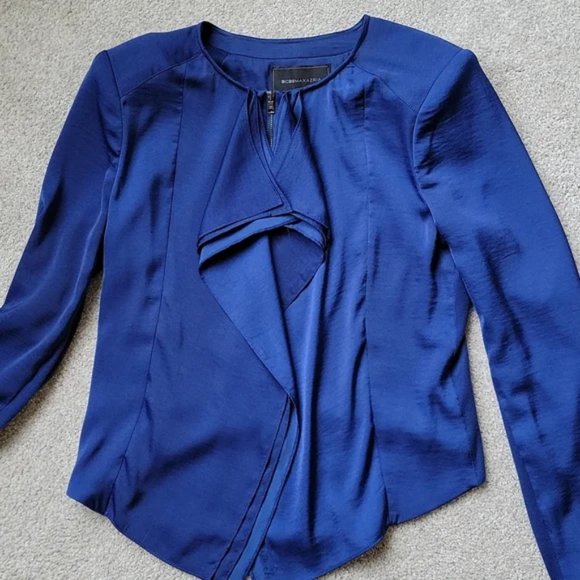 BCBG Maxazria Flora Blue jacket blazer Medium - Picture 7 of 8